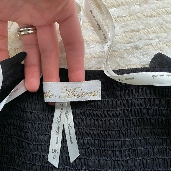 Little Mistress chiffon black dress - Picture 6 of 16